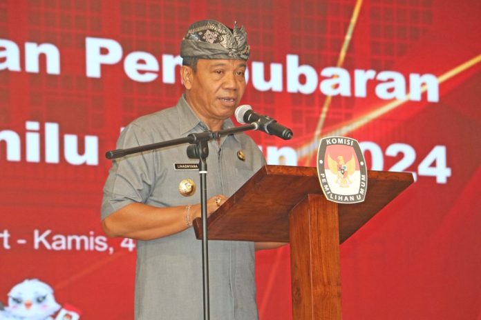 Penjabat (Pj) Bupati Buleleng, Ketut Lihadnyana, menyatakan komitmennya dalam mendukung penyelenggaraan Pilkada 2024.