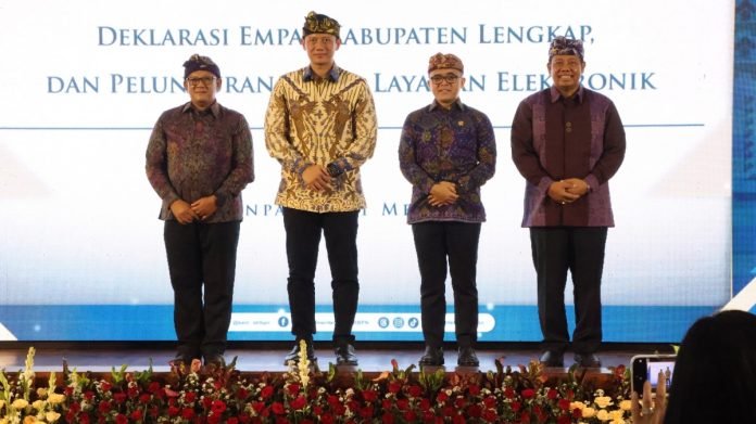 Pj Mahendra Jaya Bangga Bali Jadi Provinsi Pertama Peluncuran Layanan Elektronik Pertanahan 