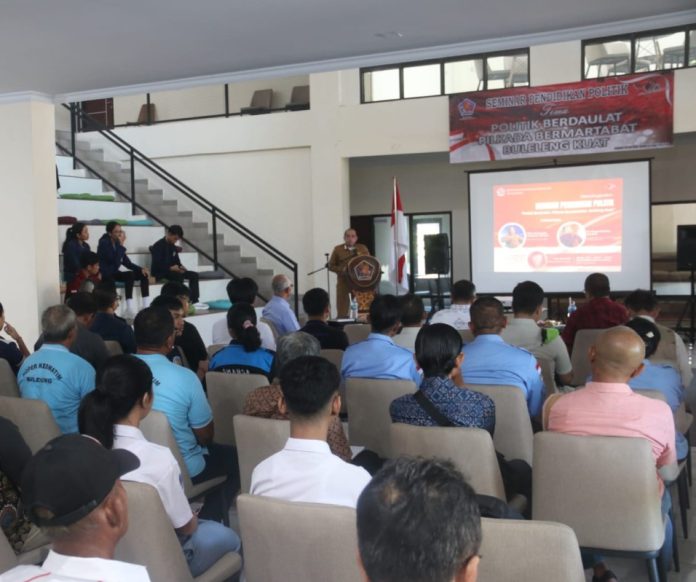 Gerakkan Partisipasi Masyarakat, Kesbangpol Buleleng Gelar Seminar Pendidikan Politik