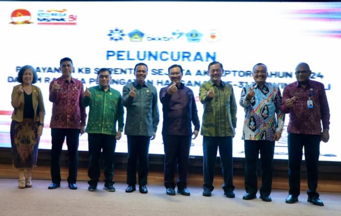 Sekretaris Daerah Provinsi Bali Dewa Made Indra saat menghadiri acara Peluncuran Pelayanan KB Serentak Sejuta Akseptor di Auditorium RS Bali Mandara, Selasa, 4 Juni 2024.