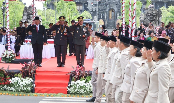 Meriah, Peringatan HUT Bhayangkara ke-78 di Bali Dihiasi Kejutan dari Pj Gubernur Mahendra Jaya