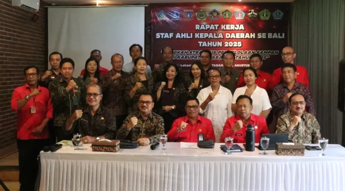 Pemkab Tabanan menggelar Rapat SAHLIKADA se-Bali guna membahas strategi bersama dalam pengelolaan sampah yang berkelanjutan.