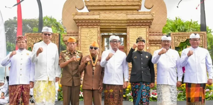 Peringatan 119 tahun Puputan Badung digelar khidmat di Lapangan Puputan Badung I Gusti Ngurah Made Agung, Sabtu (20/9/2025).