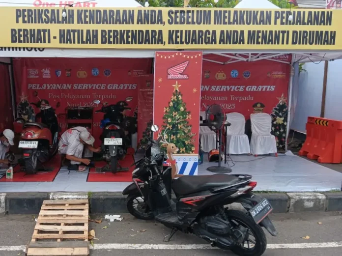 Menyambut Natal 2025 dan Tahun Baru 2026 (Nataru), Astra Motor Bali menghadirkan layanan Servis Gratis Honda untuk masyarakat