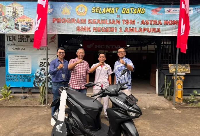 PT Astra Motor Bali dengan dukungan PT Astra Honda Motor menetapkan SMK Negeri 1 Amlapura sebagai Tempat Uji Kompetensi (TUK) Grade A+ guna mendukung peningkatan mutu lulusan vokasi sesuai kebutuhan industri.