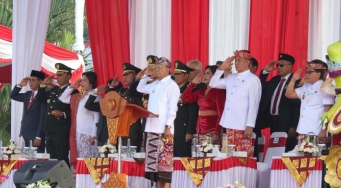 Peringatan HUT ke-81 Kemerdekaan Republik Indonesia di Provinsi Bali berlangsung di Lapangan Niti Mandala Renon, Denpasar, Senin (17/8/2026).