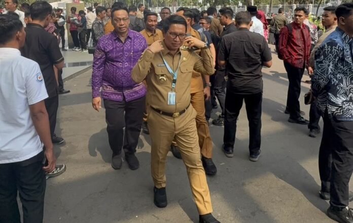 Bupati Wayan Adi Arnawa hadir dalam Rakornas TPAKD Tahun 2026 di Grand Ballroom Convention JIExpo Kemayoran, Jakarta, Kamis (22/10).